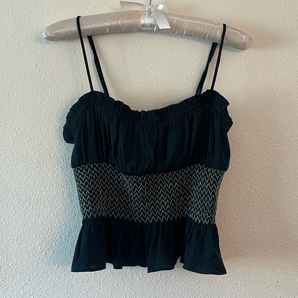 {Free People} Brand New Green Cropped Top